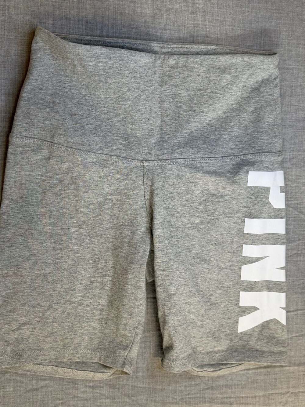 Victoria's Secret PINK Grey Cotton High Waist Bike Shorts